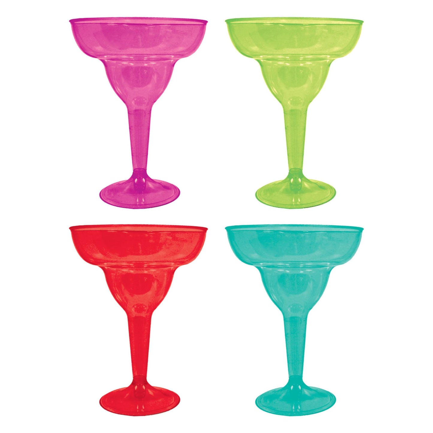 Margarita Glasses: Fiesta Colors (20ct.)