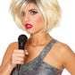 80's Diva Wig - Blonde w/ Black