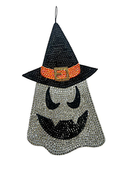 Rhinestone Ghost w/ Witch Hat