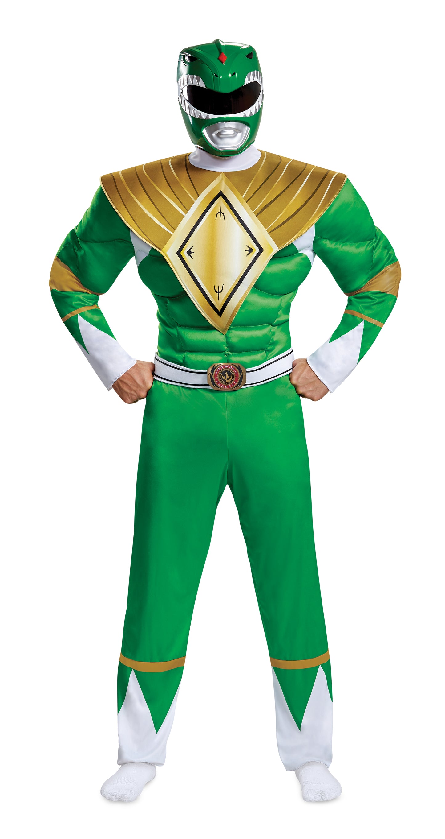 Men's Classic Green Power Ranger with Muscles