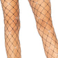 Rhinestone Fence Net Tights - Black