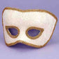 Carnival Style Half Mask: Beige