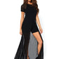 High Slit Dress: Black - S/M