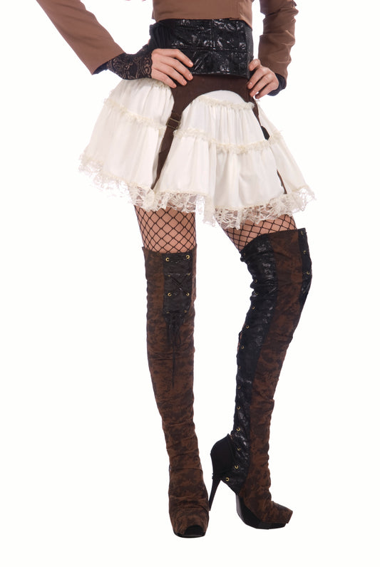 Steampunk Thigh High Boots Tops: O/S