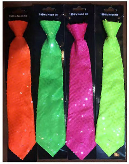 Neon Sequin Tie Assortment