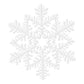 Small Glitter Plastic Snowflake Decoration - White