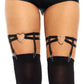 Heart Thigh High Garter - Black