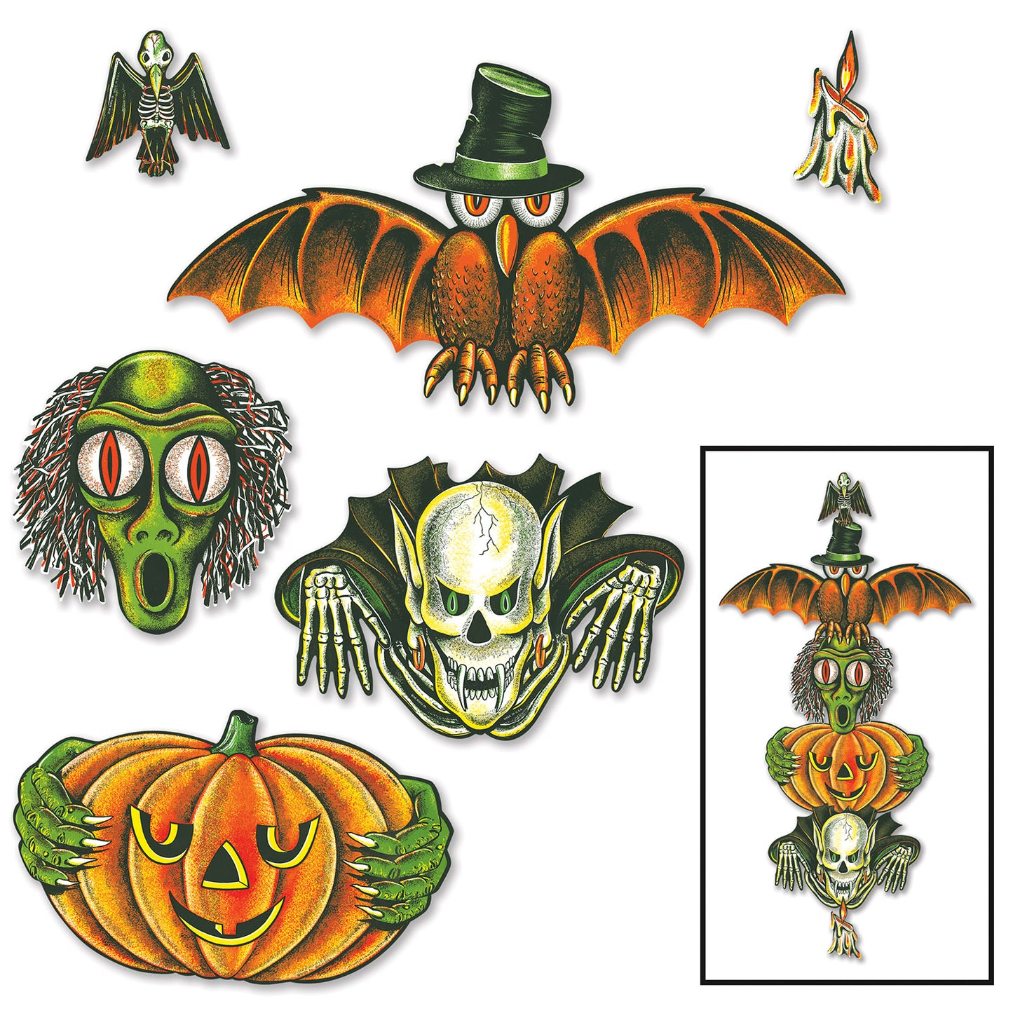 Vintage Halloween: Totem Pole Cutouts (6pk.)