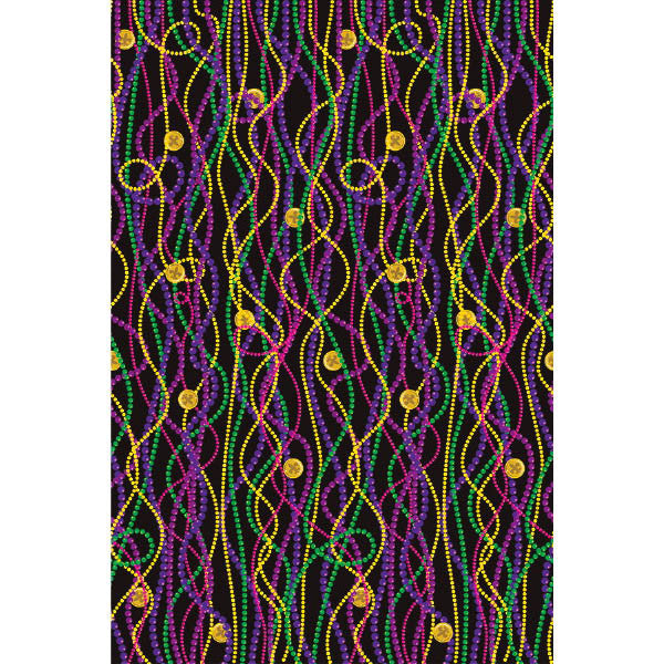 Plastic Tablecover: Mardi Gras Beads