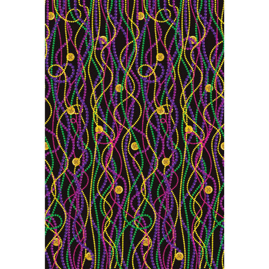 Plastic Tablecover: Mardi Gras Beads