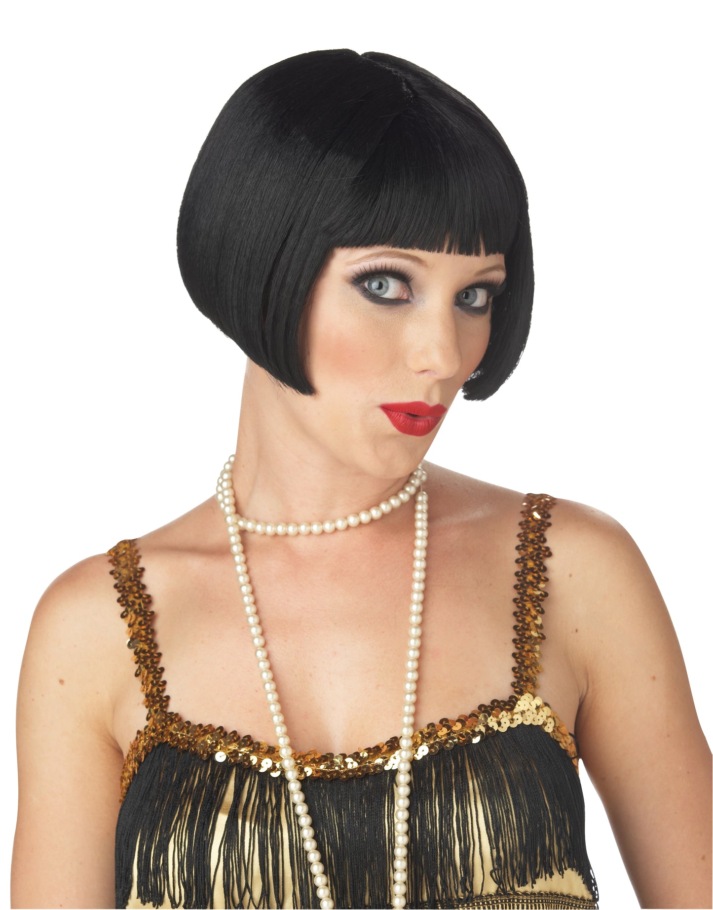 Flirty Flapper Wig: Black