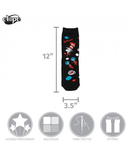 Dr. Seuss The Cat In The Hat Pattern Socks Kids