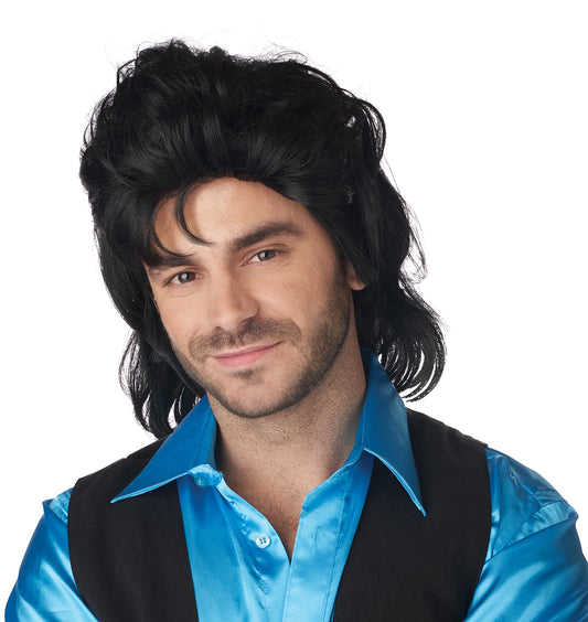 The Full House Mullet Wig - Black