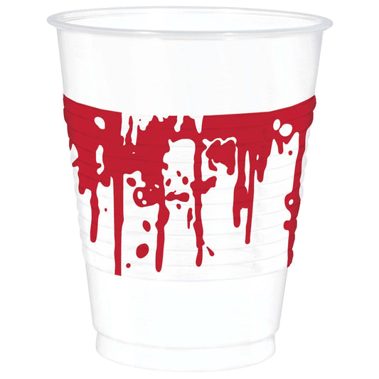 16 Oz. Plastic Cups: Blood Splattered (25ct.)