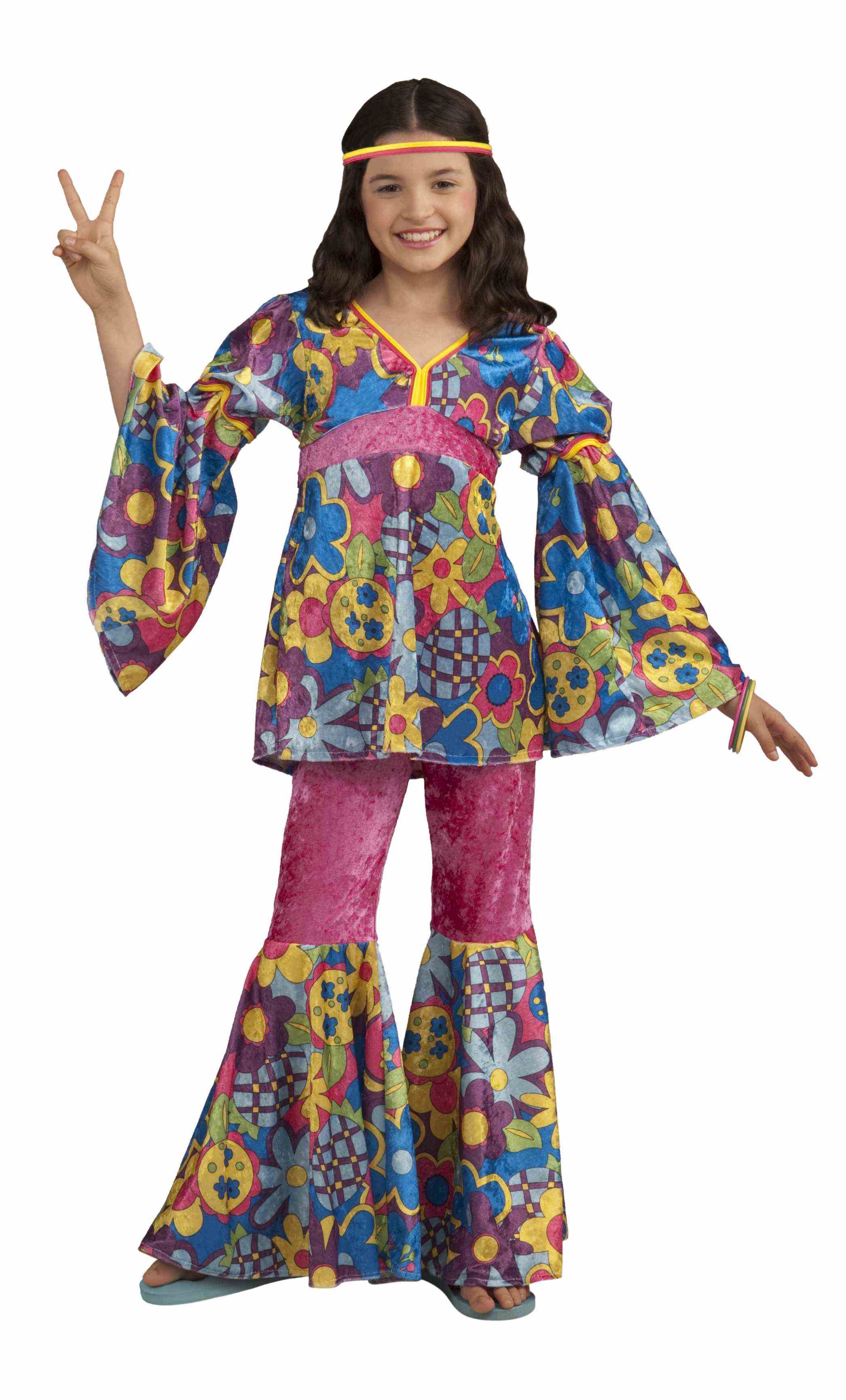 Kids Flower Power Costume for Girls Johnnie Brocks