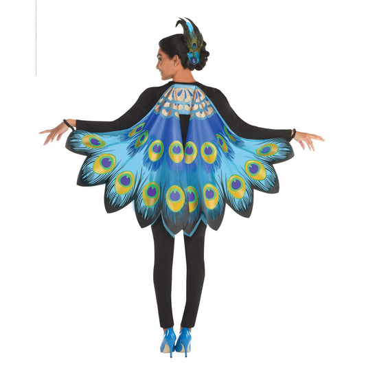 Peacock Printed Fabric Wings (61"x39")