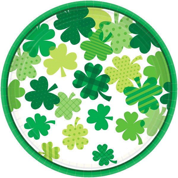 7" Plates: Blooming Shamrocks (18ct)