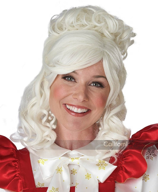 Mrs Claus Wig and Bun Clip