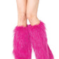 Furry Lurex Leg Warmers
