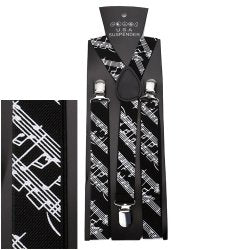 Suspenders: Sheet Music - Black/White (SP118)