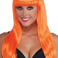 Adult Sassy Long Wig: Neon Orange