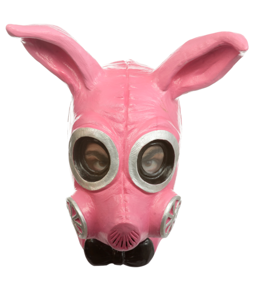 Kinky Bunny Gas Latex Mask: Pink