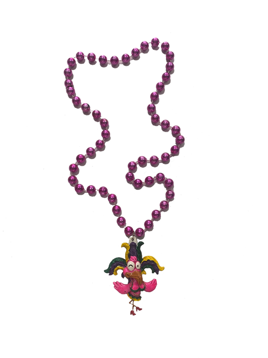 Specialty Beads - Flamingo Fleur De Lis Medallion