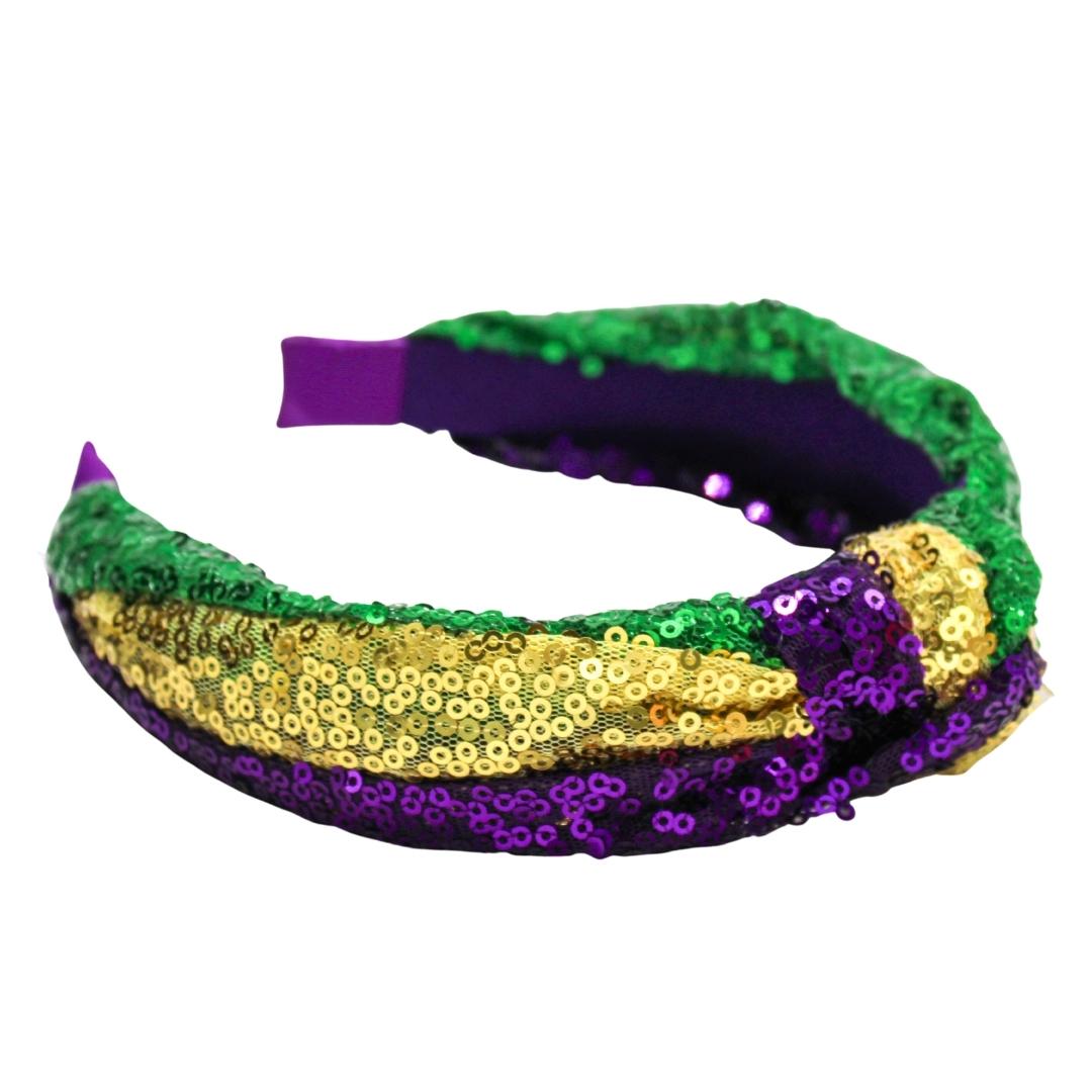 Mardi Gras Sequin Headband - Purple, Green & Gold