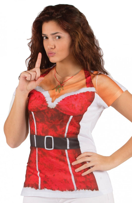 Ladies Sweater Tee: Sexy Santa