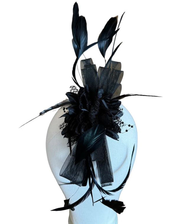 Black Fascinator Clip