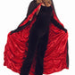 Adult Coffin Cape: Black/Red - Standard