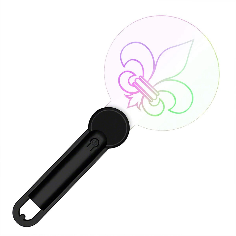 Flashing Mardi Gras Fleur De Lis Acrylic Wand