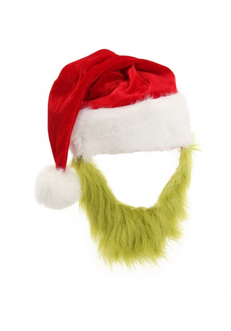 The Grinch Plush Hat with Beard