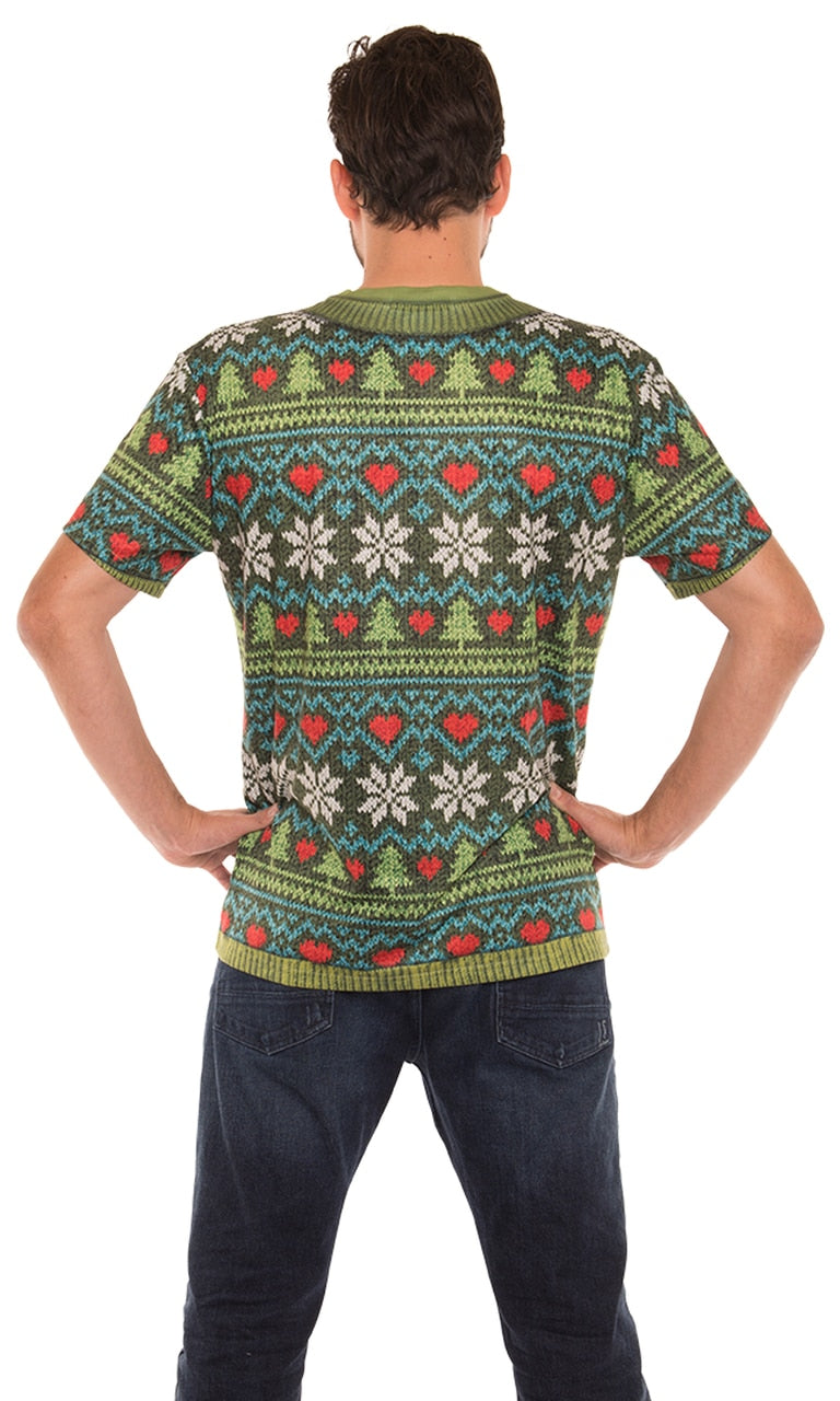 Sweater Tee: Deep V Ugly Xmas