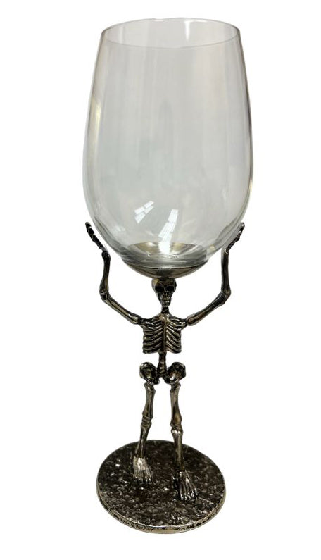 Metal Stem Skeleton Wineglass