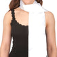 White Satin Aviator Scarf