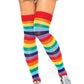 Thigh Highs Stockings: Cherry Rainbow