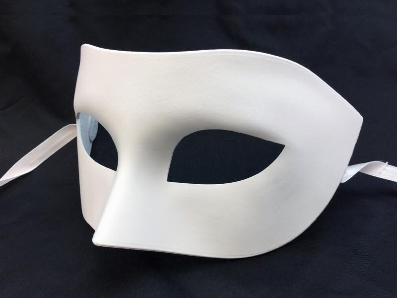 Plastic Venetian Mask: White