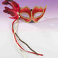 Venetian Half Mask w/ Feathers: Red (SRF008)