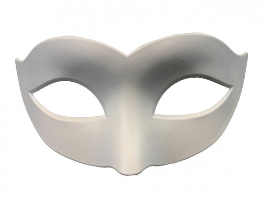 Blank Masquerade Mask: White