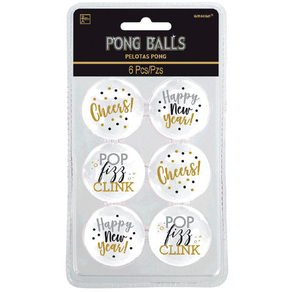 New Year's Pong Balls (6ct.)