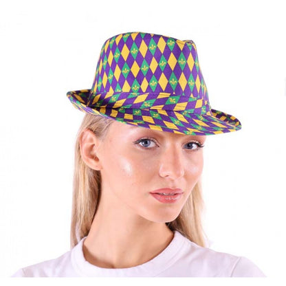 Mardi Gras Diamond Printed Hat - PGG