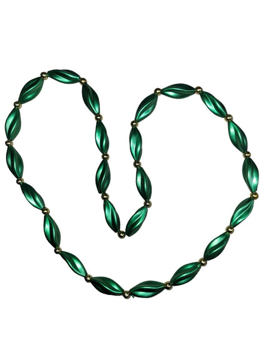 Collector Beads- 38" Swirl Pearl Green Beads