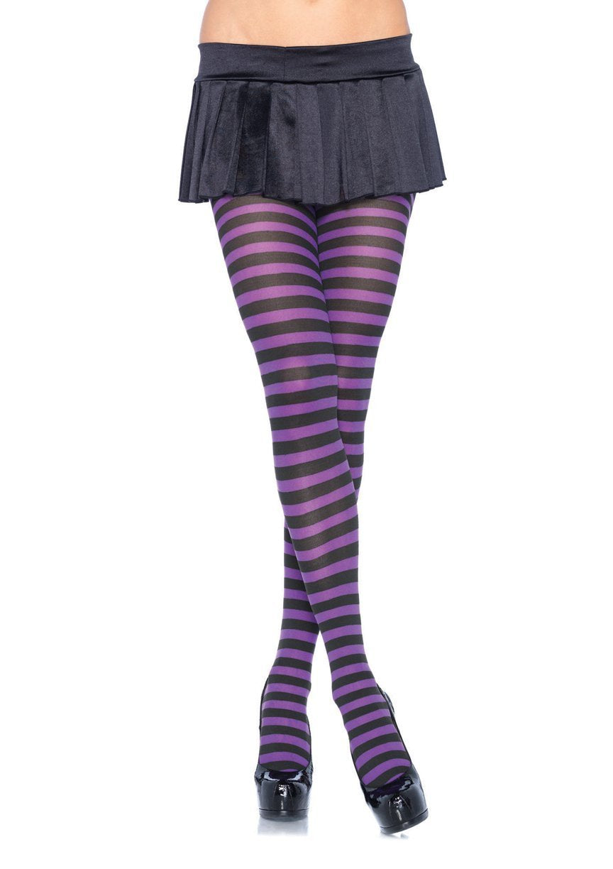 Nylon Striped Tights