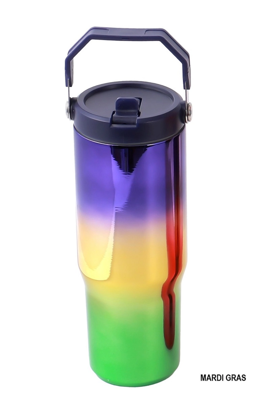 30 oz. Stainless Steel Tumbler - Mardi Gras