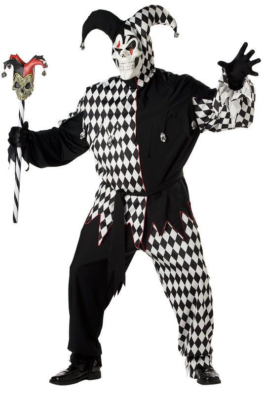 Evil Jester: Black/White - Plus Size