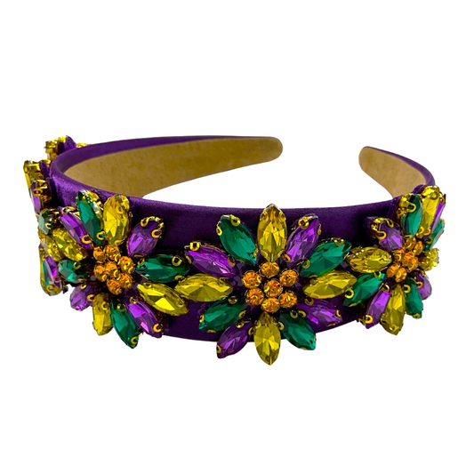 Mardi Gras Rhinestone Headband - PGG