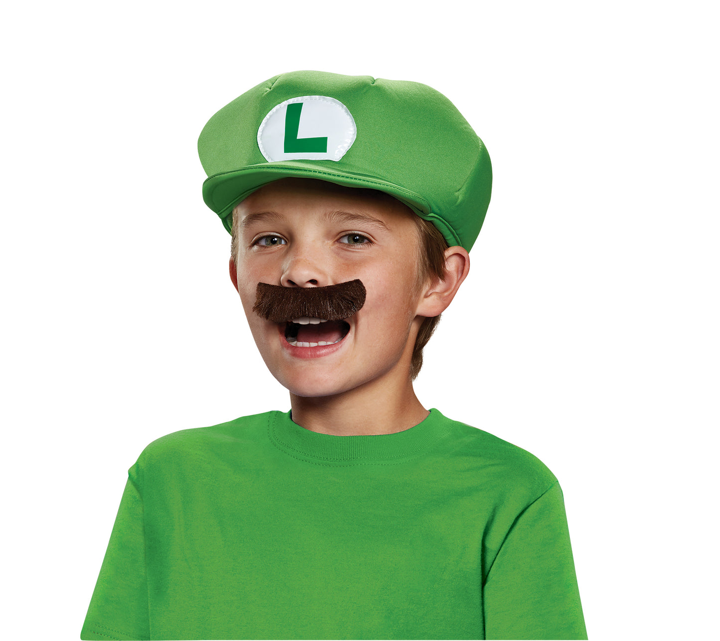 Luigi Hat & Mustache Kit - Child