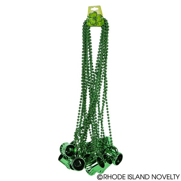 St. Pat's Beer Mug Beads: Met. Green (12ct.)