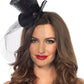 Mini Top Hat w/ Veil - Black